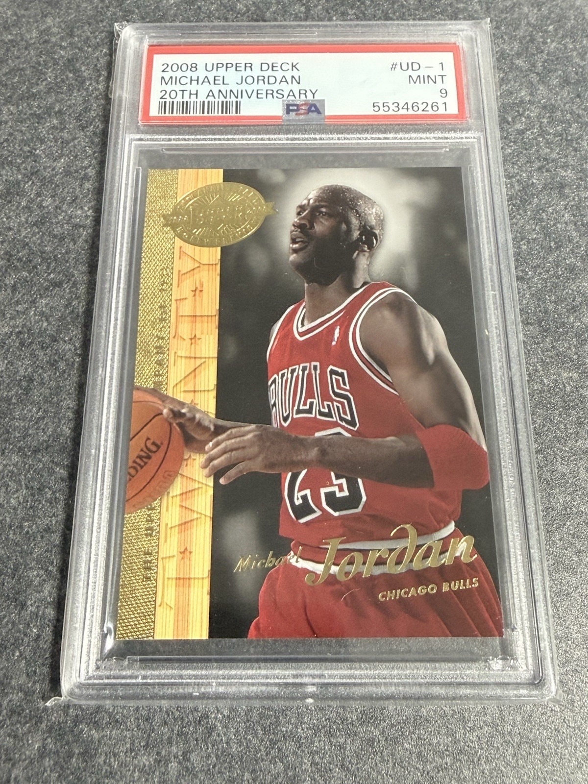 2008 UPPER DECK 20TH ANNIVERSARY HOBBY PREVIEW MICHAEL JORDAN #UD-1 UD1 PSA 9