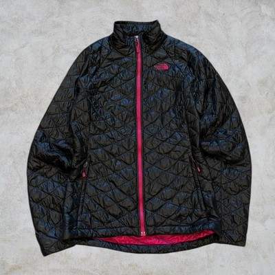 The North Face Damen Thermoball Stepp Puffer Jacke Schwarz Pink Größe M