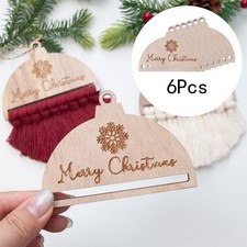 6x Christmas Macrame Ornament Christmas Ornament Crafts Wall Hanging DIY