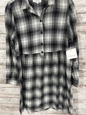 beach lunch lounge flannel dress Beach Lunch Lounge Plaid Flannel Dress XXL 2XL Cowgirl Western Scottish