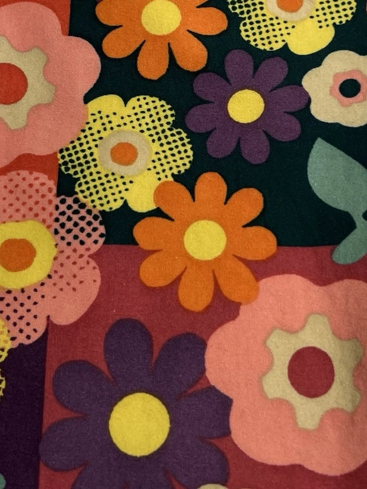 Leggings LuLaRoe OS Talla Única HIPPIE Floral Retro DAISY Coloridos Divertidos Calce Elástico Foto 2 de 4