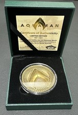 Aquaman Limited edition coin Warner Bros Movie World Number 187/500