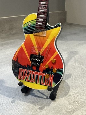 Led Zeppelin miniature Guitar - 10 inches tall - includes stand - UK stock