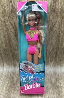 1996 Splash  n Color Barbie Doll #16169 Magic Color Change Braid Mattel NRFB