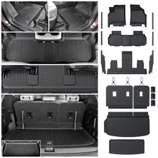 Floor Mats Cargo Mat Set for 2024 2025 GMC Acadia 7 Seats Car Accessories, Al...