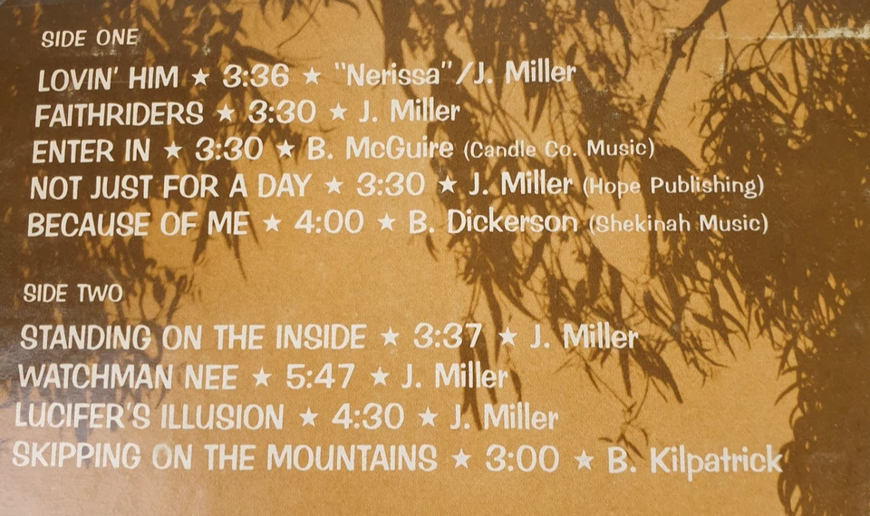 Jimmy Miller - Loving Him 33 RPM Vinyl LP Record, 1975, Folk, World, Gospel, VGC - Image 3 of 4