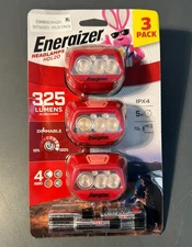 Energizer 325 Lumens Headlamps 3 Pack  HDL20 Headlight 4 Modes