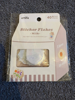 Japan Aufkleber Flocken - Milch 40 Set