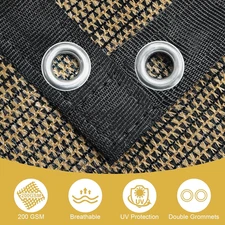 90% Sun Shade Cloth with Grommets, 8' X 12' Pergola Shade Cover Canopy, Mesh Tar
