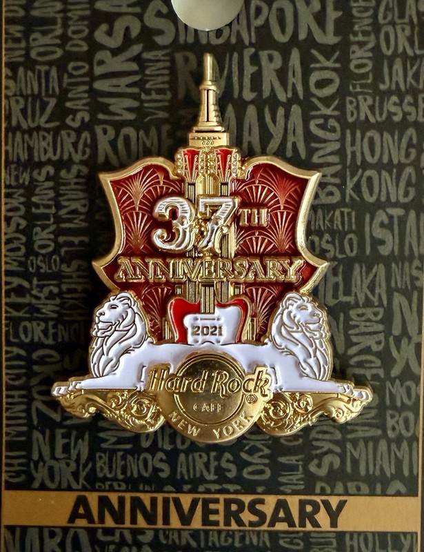 Hard Rock Cafe New York 37th Anniversary 2021 Pin Music Rock & Pop