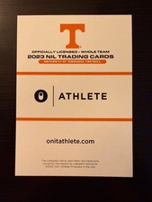 2023 Tennessee Volunteer Football Onit Athlete Trading Cards