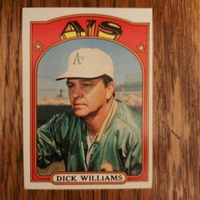 1972 Topps  #137 Dick Williams - A's Manager**FREE SHIPPING**