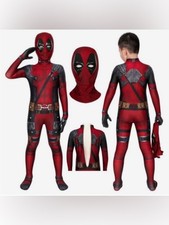 Deadpool kids Red Superhero Costume with Mask sz xs