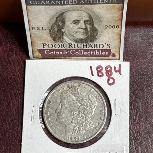 Scarce GENUINE 1884O 90% Fine Morgan Dollar .7734 Oz Pure Silver! T2599