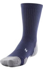 Under Armour Adult Team Crew Socks, 1-Pair, Midnight Navy/Graphite/White, Large