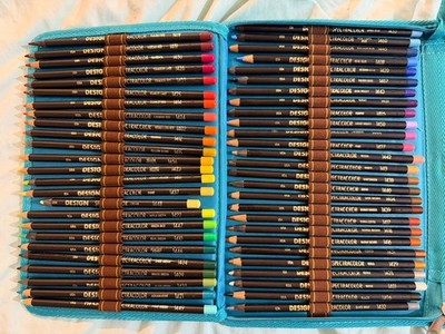 Vintage Design Spectracolor Colored Pencils 60 Set RARE Faber Castell