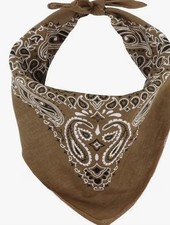 Bandana Head Scarf Caramel NWT Elastic Back Cotton Fun Gift Festival Wear