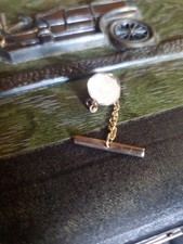 Vintage Anson Tie Tack Solid 14k Gold Tie Pin Used Excellent Cond