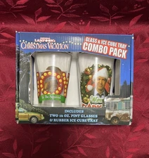 National Lampoon's Christmas Vacation Pint Glasses  and Ice Cube Tray Combo