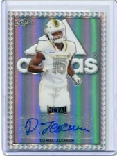 2020 Leaf All American Bowl Metal Silver Adidas Proof Daniel Jackson Auto 1/1