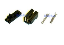 2.54mm 2543 2-Pin Molex Male, Female with LOCK Connector and Crimps x 10 Sets