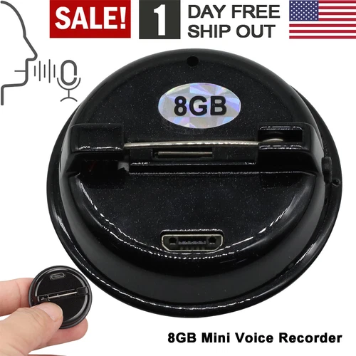 Mini Magnetic Voice Activated Recorder MP3 Player Voice Activated 32GB Portable - Picture 2 of 19