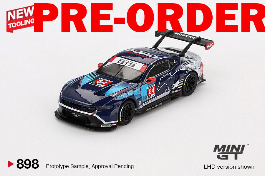 Pre-order)Mini GT #898 Ford Mustang GT3 #64 Ford Multimatic Pre-order)Mini GT #898 Ford Mustang GT3 #64 Ford Multimatic