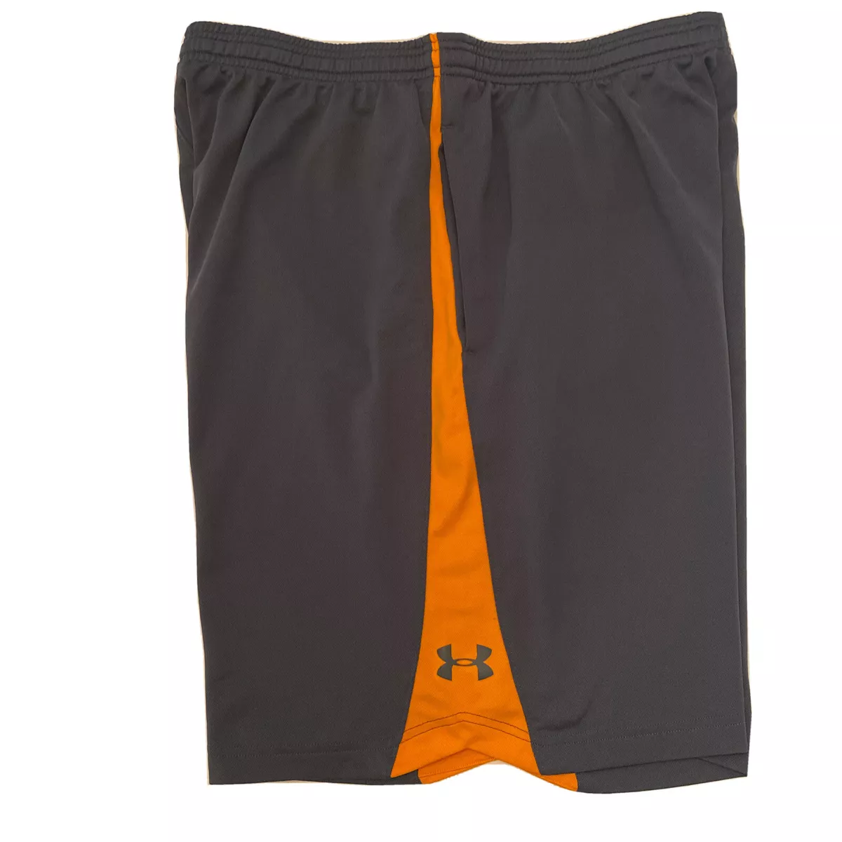 under armor men’s basketball shorts gray orange size XL/TG