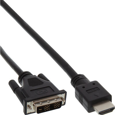 2m HDMI  DVI Adapterkabel 19pol Stecker an 18+1 Stecker schwarz