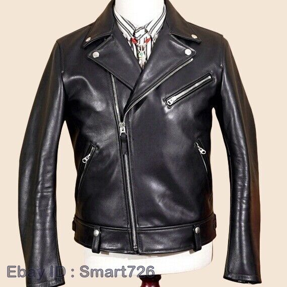 ジャケット・アウター 90s vintage double riders leather jacket Mens Vintage Style Double Riders Zipper Jacket Cowhide