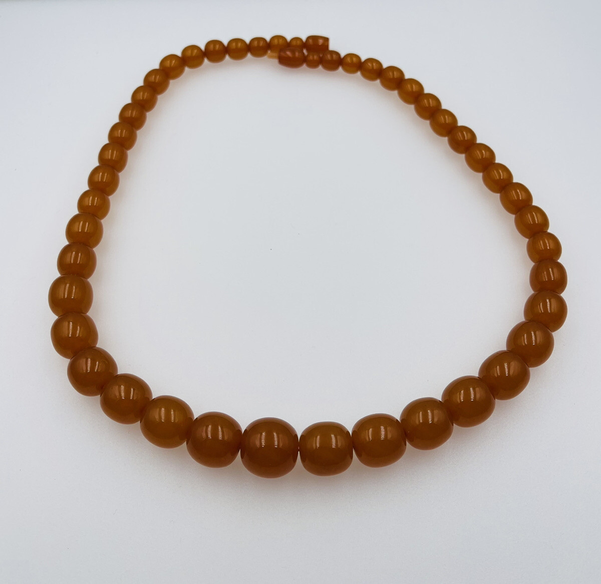 Collier Antique En Ambre Naturel 'butterscotch' - Perles Graduées - Occasion
