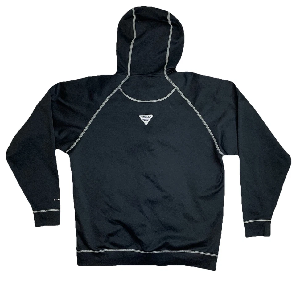 Columbia Men’s M Marlin Rig Hooded Jacket Omni Heat PFG Full Zip Black - Image 3 of 4