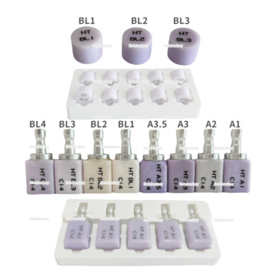 High Transparency Dental Glass Ceramic Liithium Disslicate Blocks C14  CAD