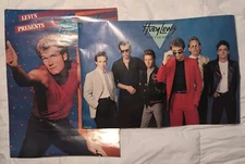 Huey Lewis and the News Poster Lot 1984-85 Original Band And LEVIS Presents