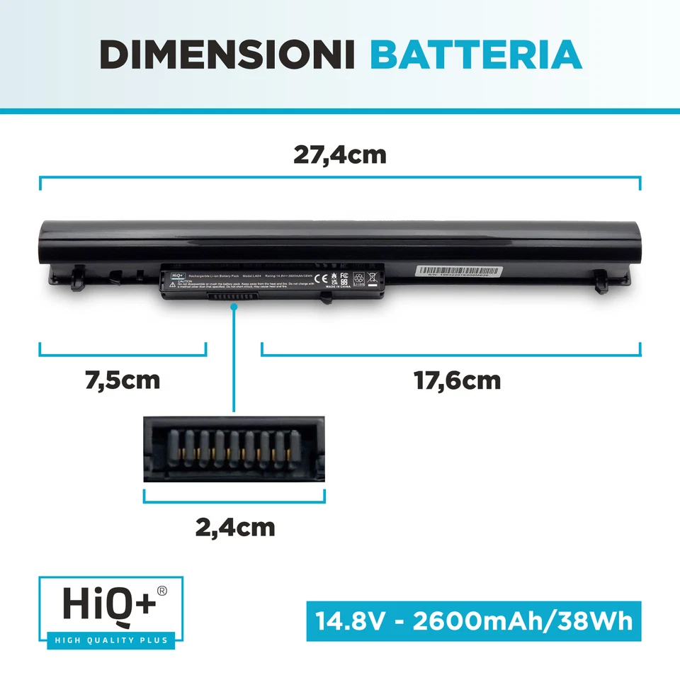 Batteria per HP Pavilion TouchSmart 15-N066SL Alta Capacità - Immagine 3 di 4