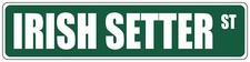 Green Aluminum Weatherproof Road Street Signs Irish Setter Home Decor Wall