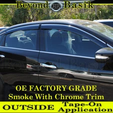For 2013-2016 2017 Honda Accord SMOKE OE Factory Grade Door Vent Window Visors