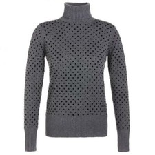 NWT GOLFINO Ladies ROLLNECK FLOCK DOTS sweater 1315524 870 Graphite 4 6 8 10 12