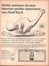 1964 Vintage ad Sinclair Gasoline Art Dinosaur Coupon retro car   03/08/25