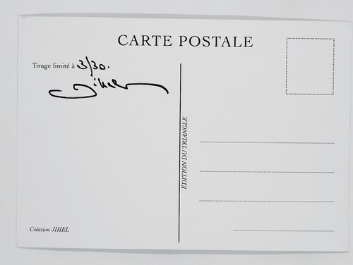CPM par JIHEL tirage Limité 3/30 SIGNÉE - Vitrail saranique / Hugo (ref 0777) - Photo 2/2
