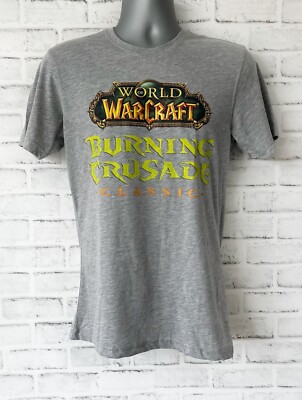 Blizzard World Of Warcraft Burning Crusade Classic T-Shirt Tee. Grau. Größe S.