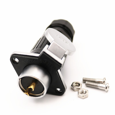 1Set WP20 2Pin Waterproof Aviation Plug Cable Connector Chassis Panel Mount