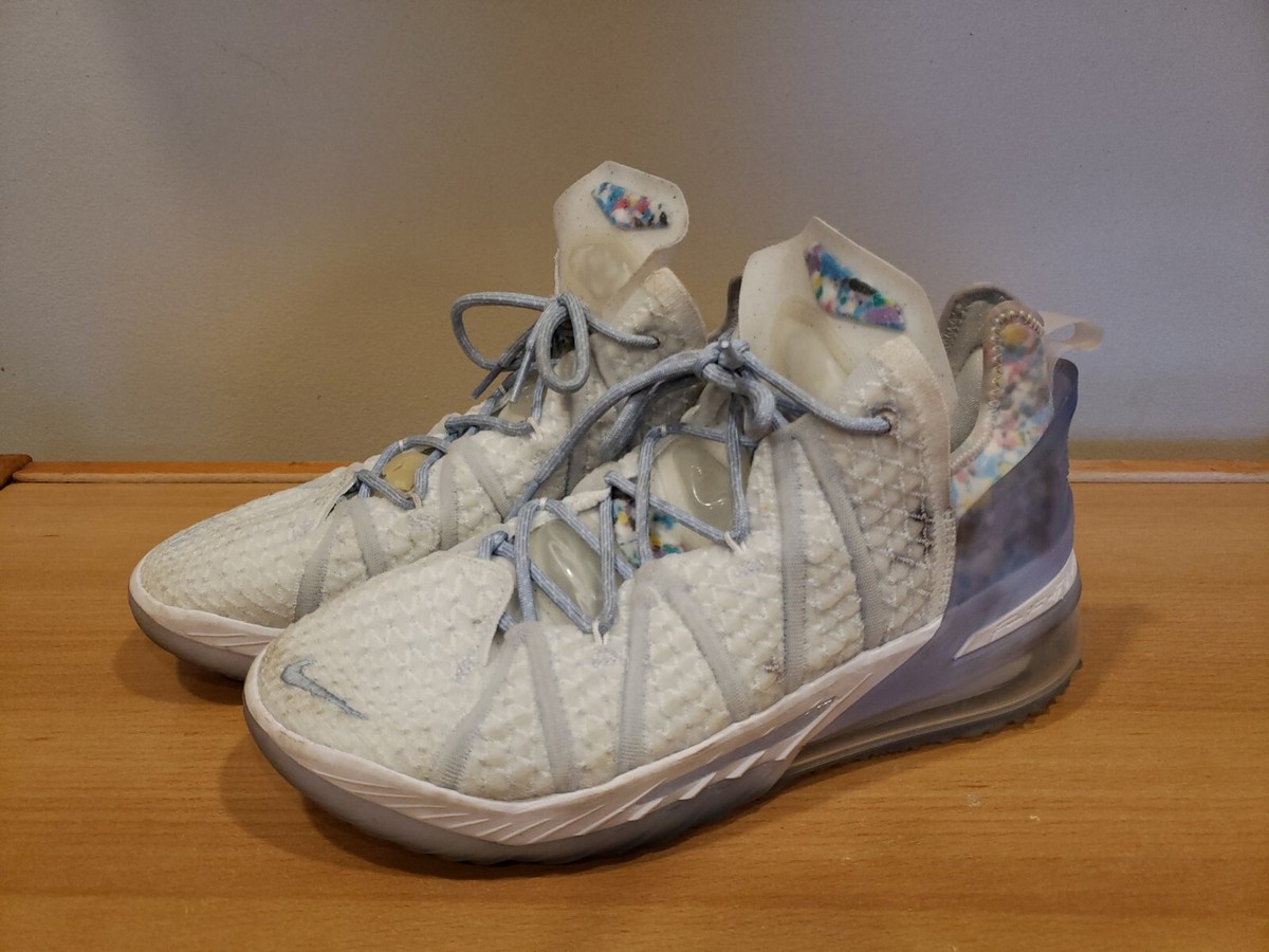 Nike Lebron XVIII Blue Tint White Clear CW3156 400US Men Size 9.5 