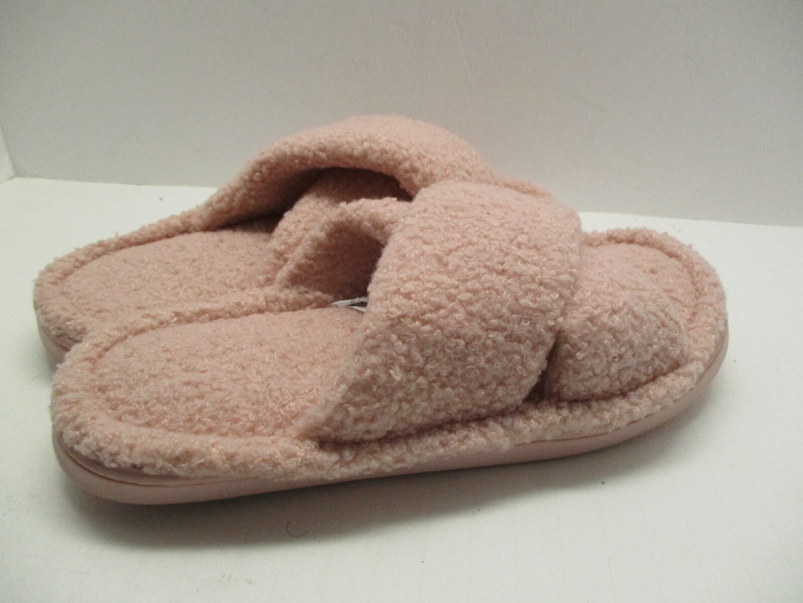 SAOLA Jenni Pantofole Donna Sandali Rosa Peluche Tessuto Terry Taglia SMALL Suola in Gomma FU157