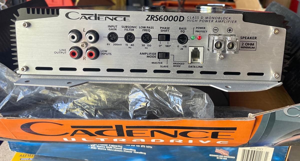 CADENCE SOUND ZRS6000D CLASS D MONO 1 CHANNEL AMPLIFIER USED