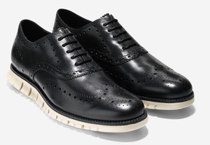 cole haan zerogrand black wingtip oxfords