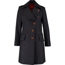Vivienne Westwood Red Label Classic Melton Love Coat - Navy - Uk 8/ It 40 - £800