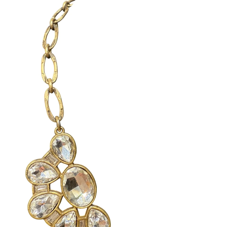 J. Crew стразы заявление ожерелье бронзы прозрачный 17,5 до 20 дюймов - Изображение 4 из 4