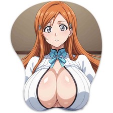 3D Mousepad Oppai Mouse pad with Wrist Rest Pain Relief Mouse Mat Inoue Orihime
