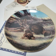 Plate China Plate The Red Wolf by Will Nelson 1989 W. L. George Collector
